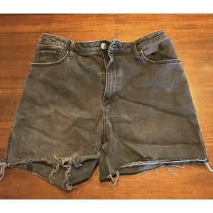 Hollister Shorts Juniors 11 Gray Denim Cutoff Ultra High Rise Fringe Casual